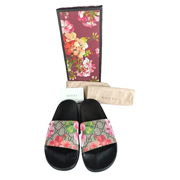 Gucci Monogram Floral Slides - Picture 2 of 8